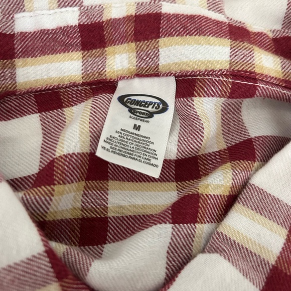 NWT! Florida State Seminoles Concepts Sport Women Flannel Long Sleeve Shirt Sz M - Picture 7 of 11